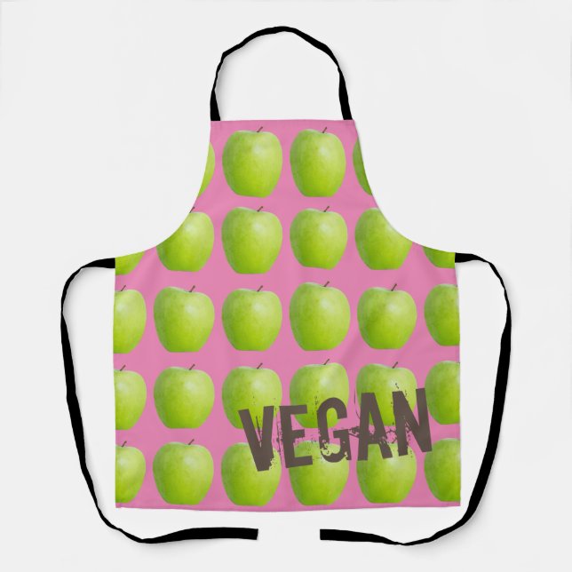 Veganes Apfelmuster für Vegetarier-Liebhaber Schürze (Vorderseite)