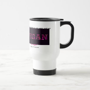 "Veganes" Blumen-Mosaik - u. Zitat Reisebecher