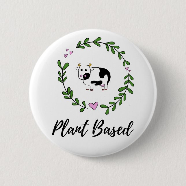 Veganes Button, Pflanze basierte Button (Vorderseite)