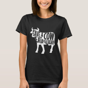 Veganes Fleischessen Rette Kuh essen Vegetarier T-Shirt