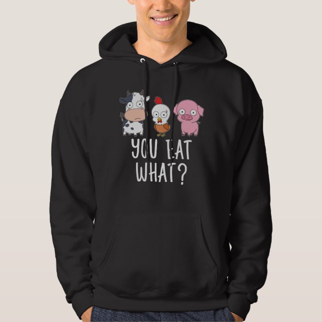Veganes Geschenk Vegetarisches Geschenke Pflanze V Hoodie (Vorderseite)