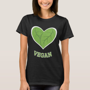 Veganes Herzblatt Funny Vegans Vegetarier Gesundhe T-Shirt