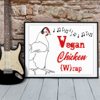 Veganes Huhn W Rap lustiges Musikangebot