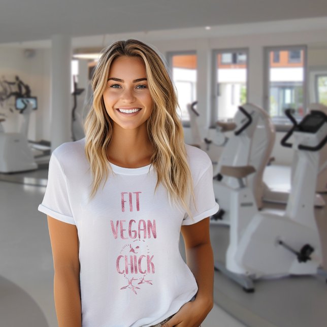 Veganes Küken, rosa Fitness T-Shirt (Von Creator hochgeladen)