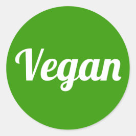 Veganes kulinarisches Etikett Runder Aufkleber