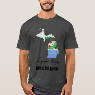 Veganes Leben Michigan WFPB Vegetarian Herbivoré P T-Shirt