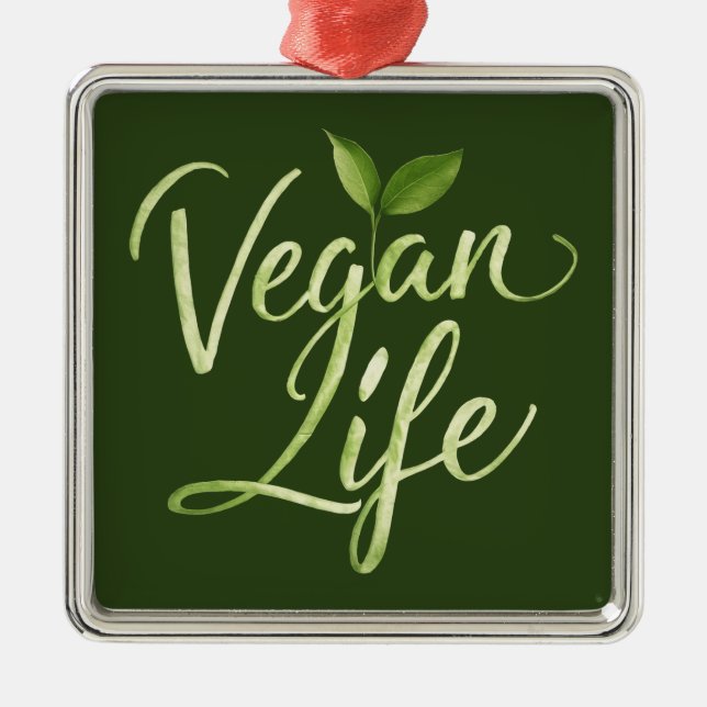 Veganes Leben Ornament Aus Metall (Vorne)