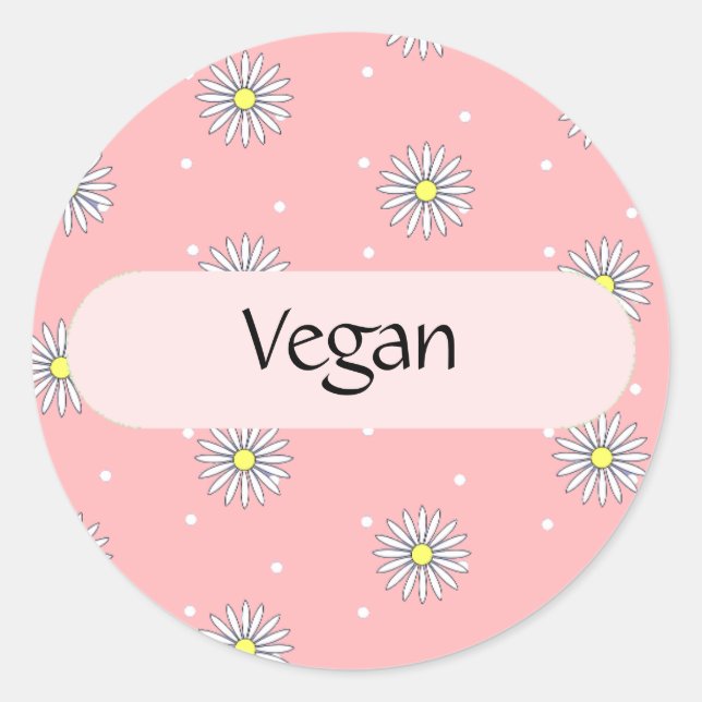 Veganes Lebensmitteletikett für Buffets und Picnic Runder Aufkleber (Vorderseite)