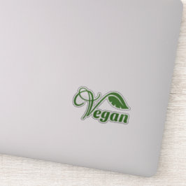Veganes Logo-Leaf Aufkleber
