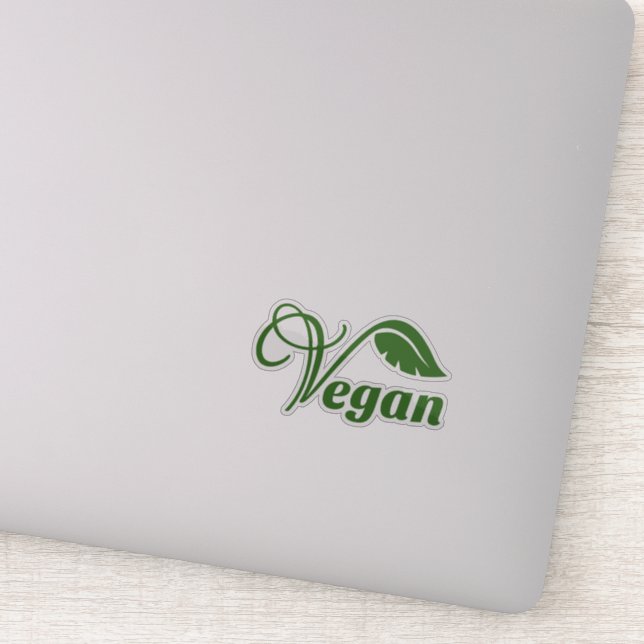 Veganes Logo-Leaf Aufkleber (Detail)