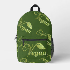 Veganes Logo-Leaf Bedruckter Rucksack