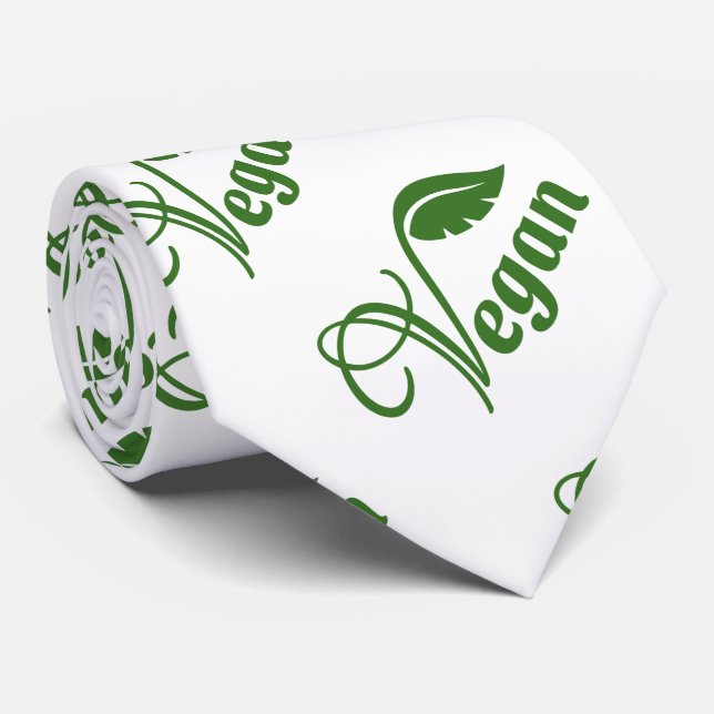Veganes Logo-Leaf Krawatte (Gerollt)