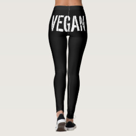 "VEGANES" LOGO-SCHWARZE LEGGINGS
