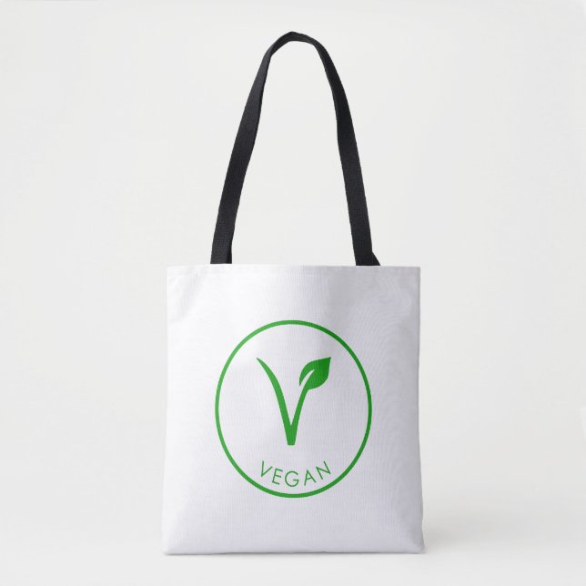 Veganes Logo | Veganes Umweltzeichen | Veganes Sym Tasche (Vorderseite)