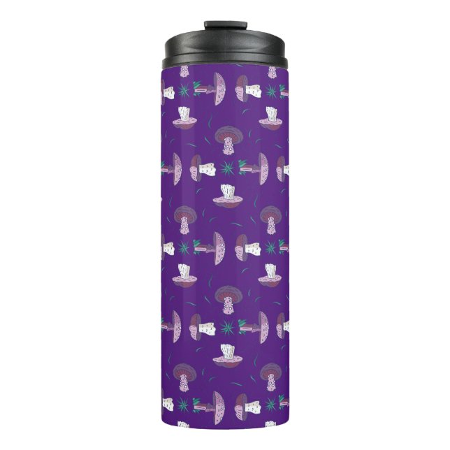 Veganes Mushroom Muster Thermosbecher (Vorderseite)