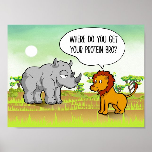 Veganes Protein-BH-Poster Poster (Vorne)