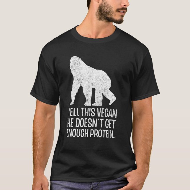 Veganes Protein Vegetarischer Veganismus Tierrecht T-Shirt (Vorderseite)
