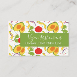 Veganes Restaurant Salat Muster Visitenkarte