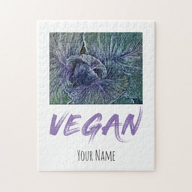 Veganes Rotes Cabbage Vintages Geschenk (Vertikal)
