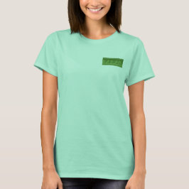 Veganes Shirt mit einer Liste von Gründen, vegan