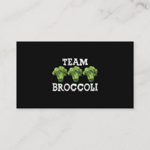 Veganes Team Broccoli Liebe Vegetables Vegetarian Visitenkarte