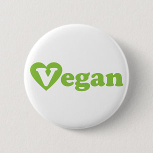 Veganes Text-Grün-Herz Button