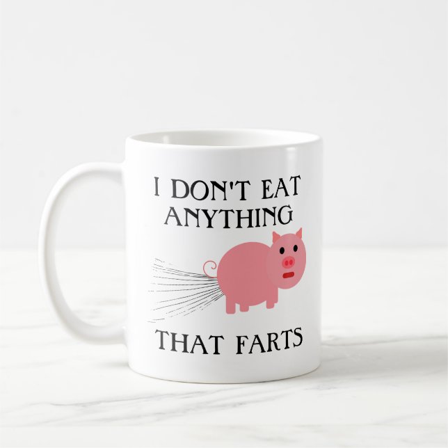 Veganes Vegetarisch | Ich esse nichts, was Furzen Kaffeetasse (Links)