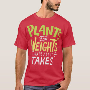 Veganes Vegetarisches Weightlifter Trainingsspiel T-Shirt