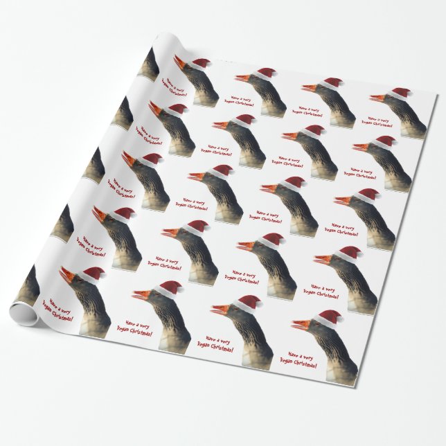 Veganes Weihnachten Geschenkpapier (Ungerollt)