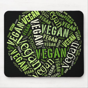 "Veganes" Wort-Wolke Mosaik Mousepad
