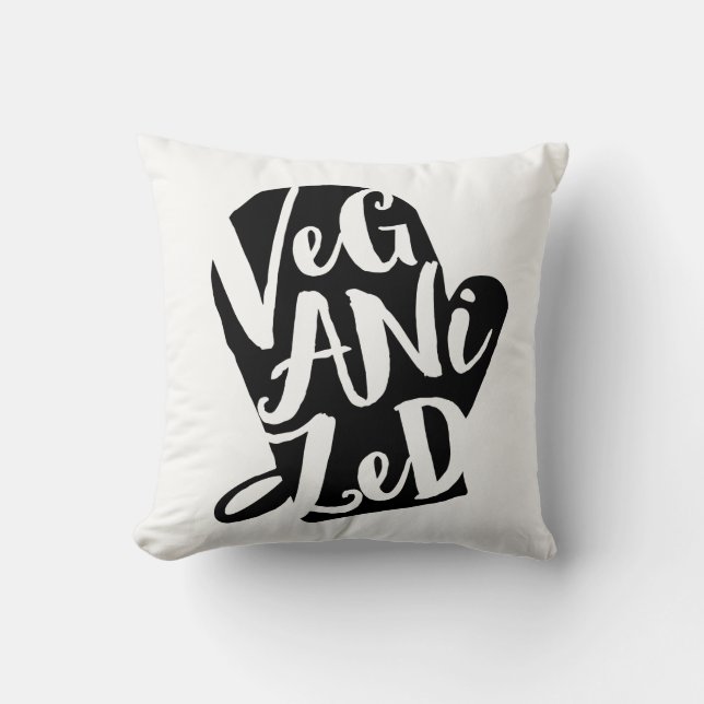 Veganisierte Vegane Hintergrundfarbe Kissen (Vorderseite)