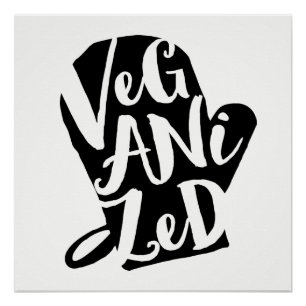 Veganisierte Vegane Hintergrundfarbe Poster