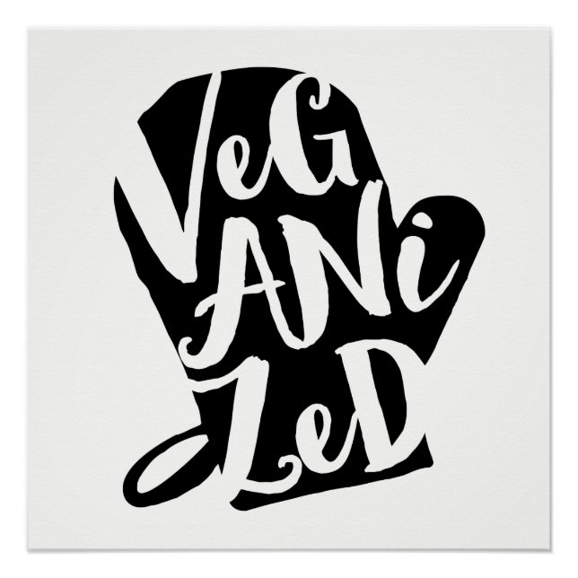 Veganisierte Vegane Hintergrundfarbe Poster (Vorderseite)