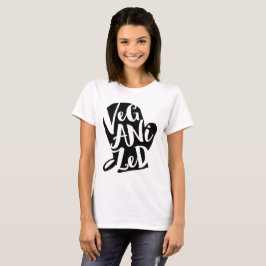 Veganisierte Vegane Hintergrundfarbe T-Shirt