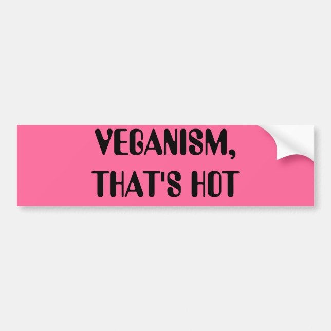 VEGANISM, DER IST HEISS AUTOAUFKLEBER (Vorne)