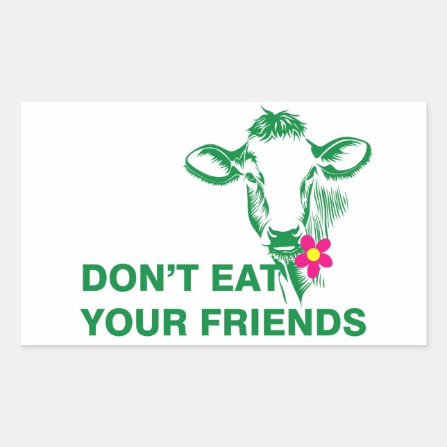 Veganismus Rechteckiger Aufkleber (Vorderseite)