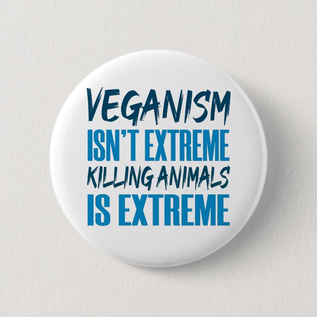 Veganismus Vegan Vegetarisches Warn-Aktivisten Akt Button (Vorderseite)