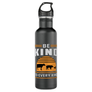 Veganismus Vegan Veggie Tierrechte Funny Gift Edelstahlflasche