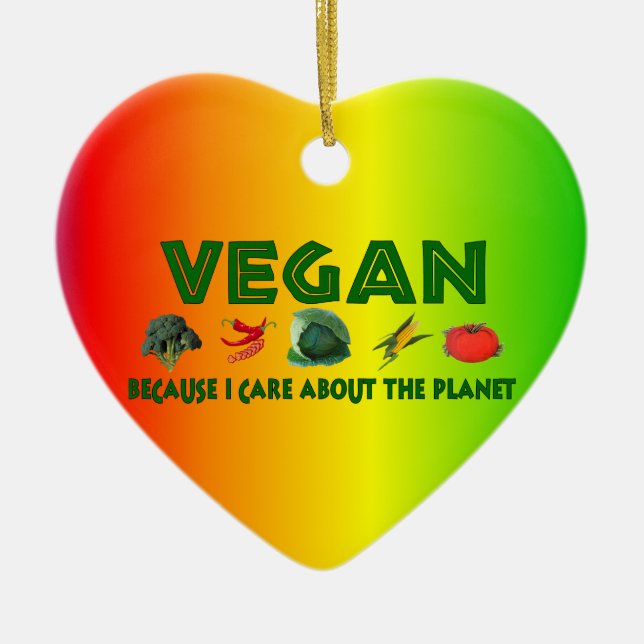 Vegans für den Planeten Keramik Ornament (Vorne)