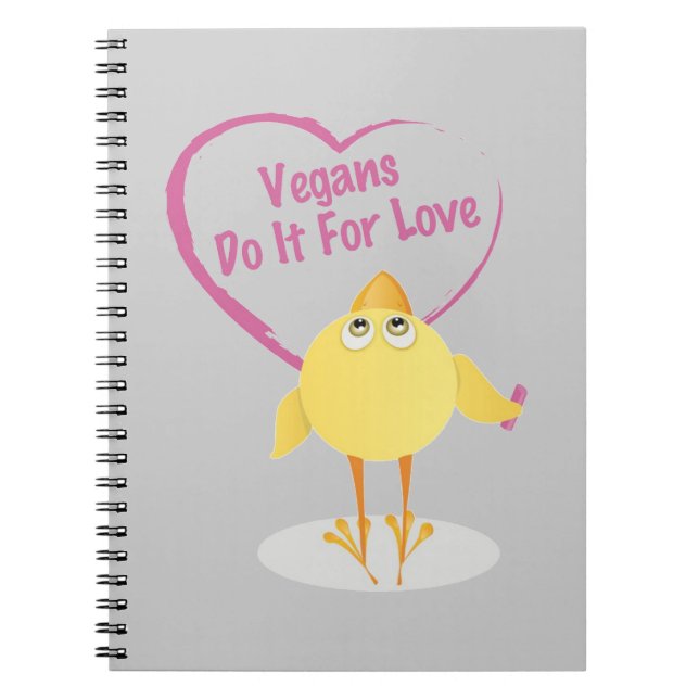 Vegans tun es für Liebe Notizblock (Vorderseite)