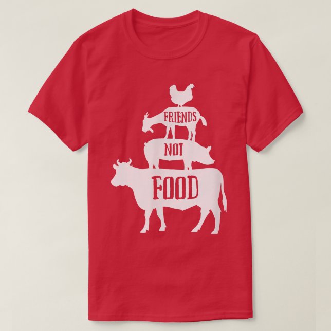 Veganuary Friends Not Food World Vegan Monat Veget T-Shirt (Design vorne)