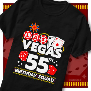 Vegas 55. Geburtstags-Squad-Casino-Party passend d T-Shirt