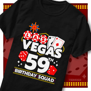 Vegas 59. Geburtstags-Squad-Casino-Party passend d T-Shirt