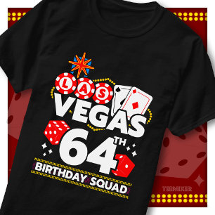 Vegas 64. Geburtstagsgruppe Casino Party passend g T-Shirt