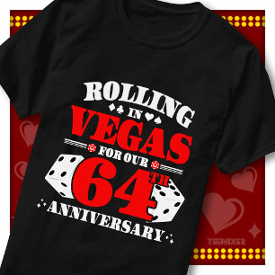Vegas 64. Hochzeitspaar Casino Rollende Würfel T-Shirt