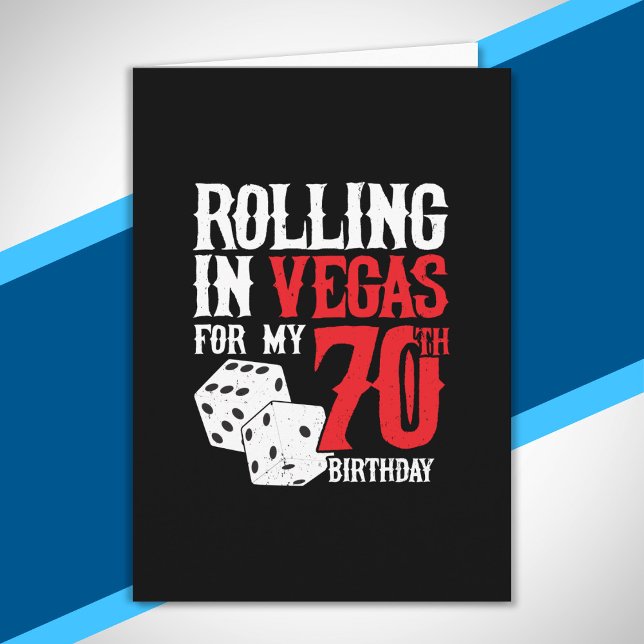 Vegas 70th Birthday Party - Rolling in Vegas Karte (Von Creator hochgeladen)
