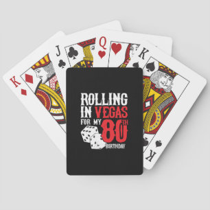 Vegas 80th Birthday Party - Rolling in Vegas Spielkarten