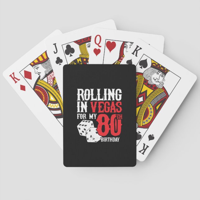 Vegas 80th Birthday Party - Rolling in Vegas Spielkarten (Rückseite)