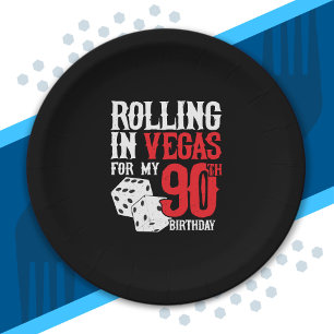 Vegas 90th Birthday Party - Rolling in Vegas Pappteller
