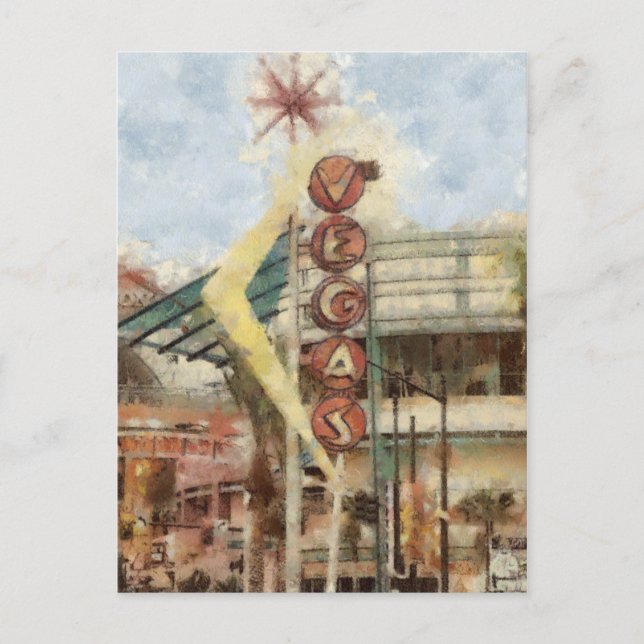Vegas Artwork Postkarte (Vorderseite)